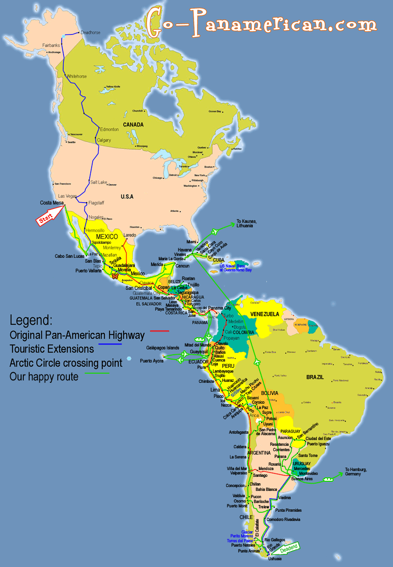Our Pan-American route