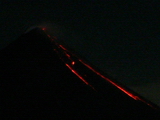 Volcano Arenal erupting